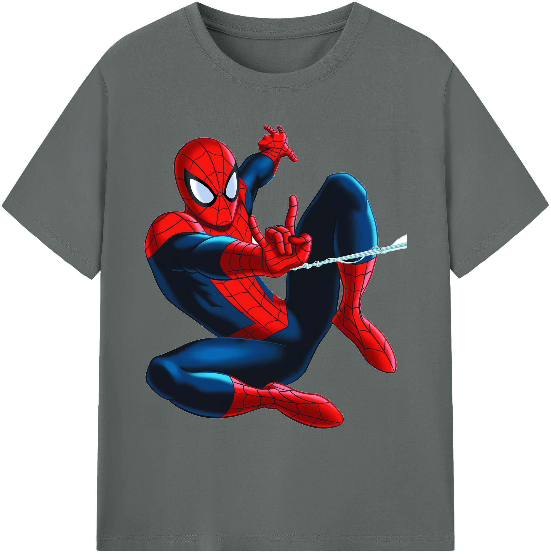 （画像用） Spider Man スパイダーマン 綿100％ メンズ半袖Tシャツ｜肌触りやわらか＆通気性
